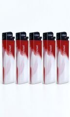 Cricket Taraftar Çakmak Orijnal Boy Taşlı  5'li SET Taraftar Çakmak - Kırmızı Beyaz