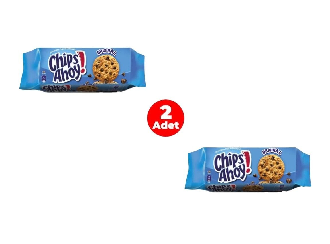 Chips Ahoy Original Chocolate Cookies - Çikolata Parçacıklı Kurabiye 128 g (2 Adet)