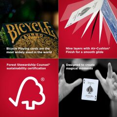 Bicycle Aureo Black İskambil Oyun Kart Destesi - Siyah