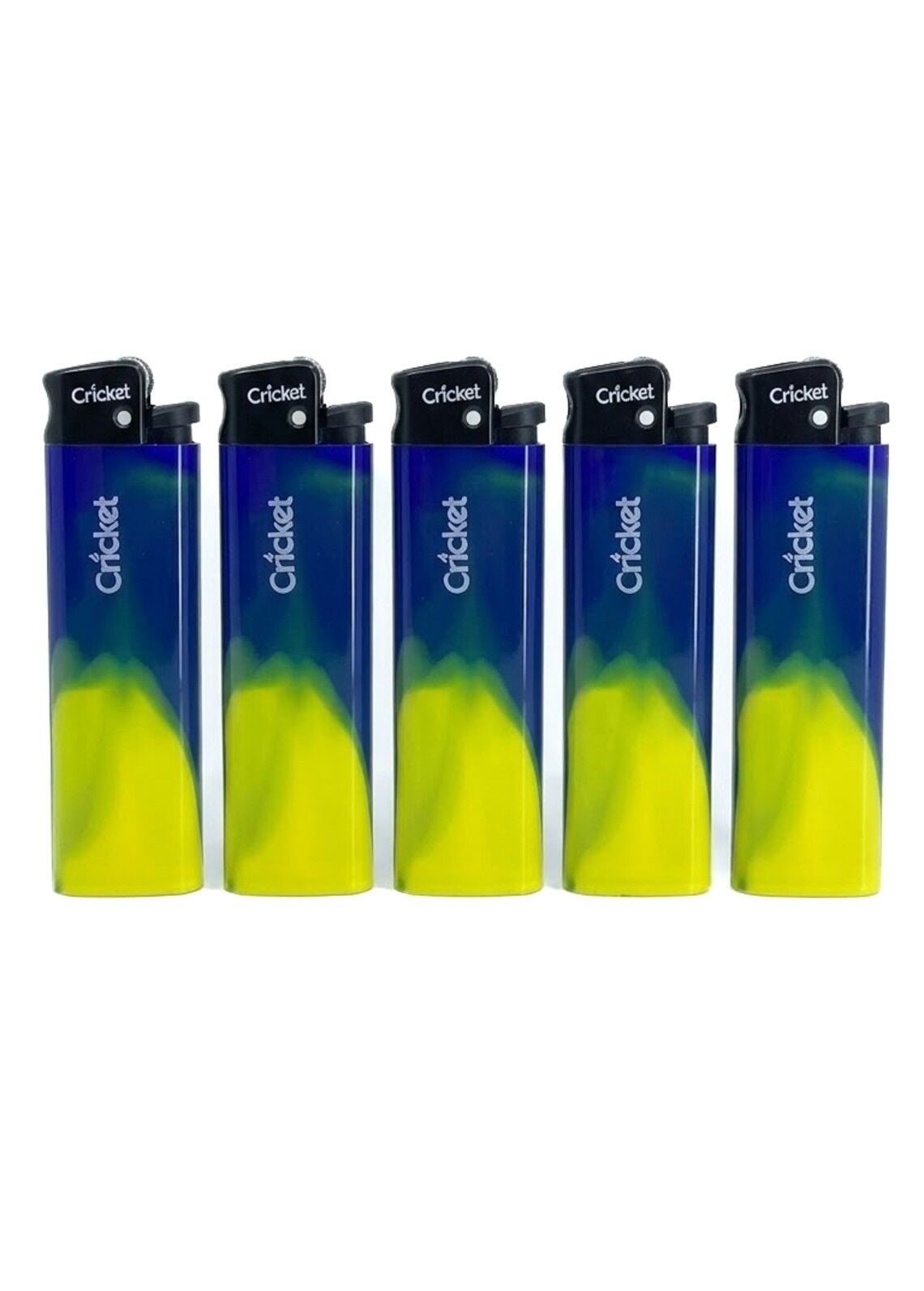 Cricket Taraftar Çakmak Orijnal Boy Taşlı  5'li SET Taraftar Çakmak - Sarı Lacivert