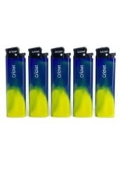 Cricket Taraftar Çakmak Orijnal Boy Taşlı  5'li SET Taraftar Çakmak - Sarı Lacivert