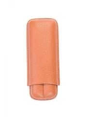 Parmida Deri Puro Kılıfı-Seyahat Humidoru 2'li - Açık Kahverengi