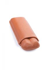 Parmida Deri Puro Kılıfı-Seyahat Humidoru 2'li - Açık Kahverengi