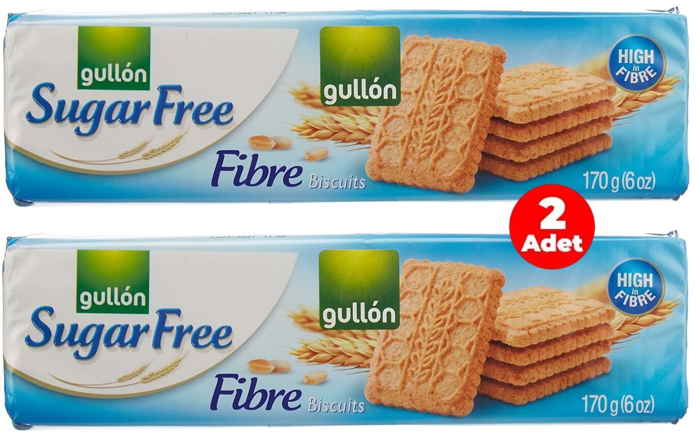 Gullon Lifli Şekersiz Bisküvi 170 gr (2 Adet)