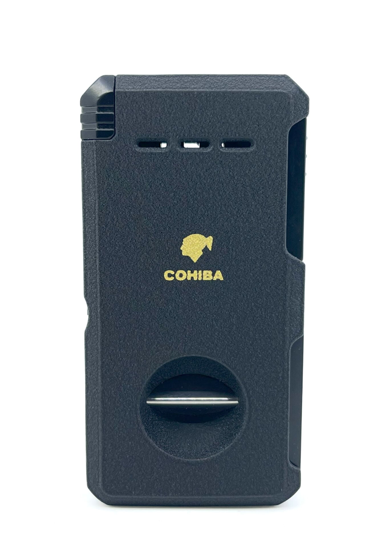 Cohiba Çift Torch Puro Çakmağı - V Cut Puro Kesicili - Siyah
