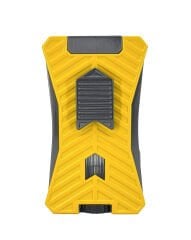 Parmida Çift Pürmüz Alevli Puro Çakmağı - Entegre Delicili (Punch) - Sarı