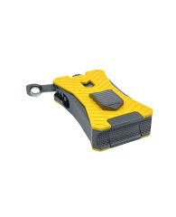 Parmida Çift Pürmüz Alevli Puro Çakmağı - Entegre Delicili (Punch) - Sarı