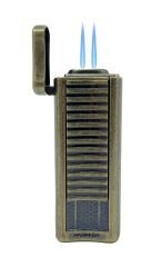 Parmida Antik Bronz Çift Pürmüz Alevli Puro Çakmağı – Punch Fonksiyonlu