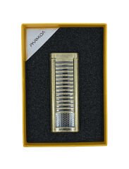 Parmida Antik Bronz Çift Pürmüz Alevli Puro Çakmağı – Punch Fonksiyonlu