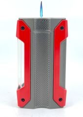 Cohiba Tek Torch Jet Alev Puro Çakmağı - Kırmızı/Füme