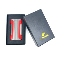 Cohiba Tek Torch Jet Alev Puro Çakmağı - Kırmızı/Füme