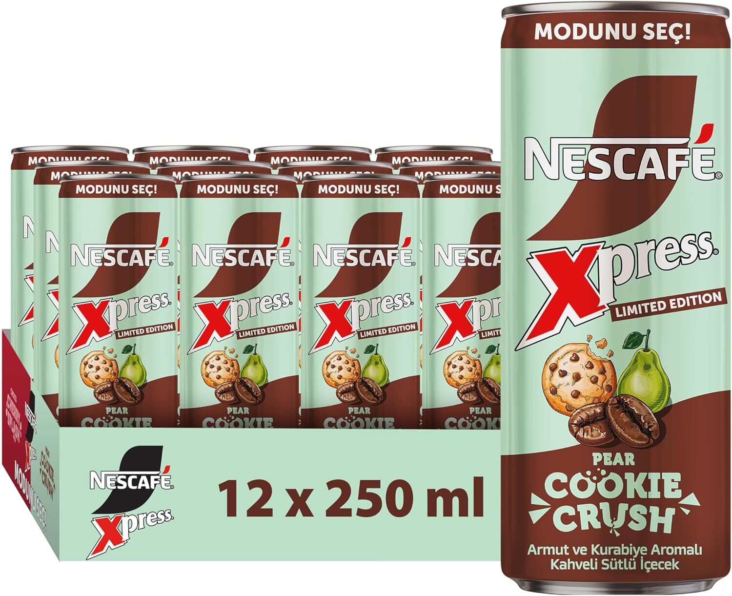 Nescafé Xpress Pear Cookie Crush Soğuk Kahve 250 ml - 12 ADET
