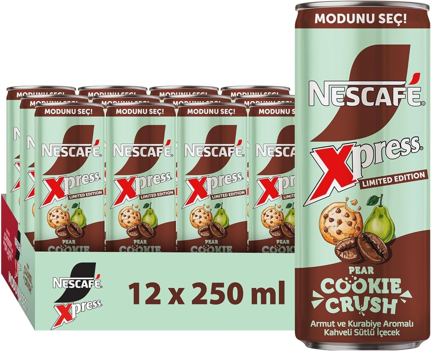 Nescafé Xpress Pear Cookie Crush Soğuk Kahve 250 ml - 12 ADET