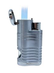Parmida Premium 4 Torch Jet Alevli Puro Çakmağı – Gümüş Gri