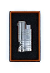 Parmida Premium 4 Torch Jet Alevli Puro Çakmağı – Gümüş Gri