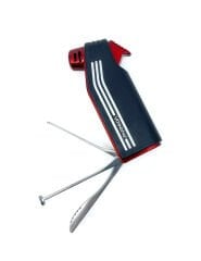 Parmida Tek Torch Jet Alev Pipo Çakmağı Dahili Pipo Kaşığı - Kırmızı/Siyah