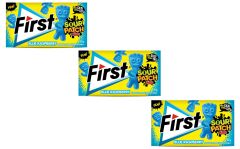 FIRSTFirst Sour Patch Kids Blue Raspberry Ahududu Aromalı Şekersiz Sakız 27 g - 3'lü Paket