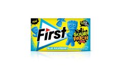 FIRSTFirst Sour Patch Kids Blue Raspberry Ahududu Aromalı Şekersiz Sakız 27 g - 3'lü Paket