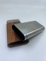 Metal Ahşap Kaplama Puro Saklama Kutusu