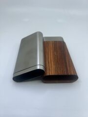 Metal Ahşap Kaplama Puro Saklama Kutusu