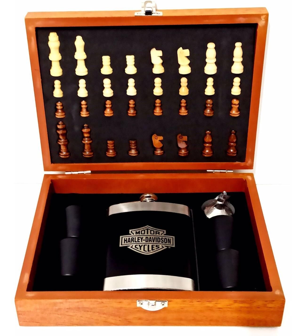 Ahşap Kutulu Matara Setli Satranç Takımı