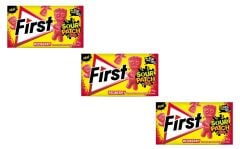First Sour Patch Kids Redberry Kırmızı Meyve Aromalı Şekersiz Sakız 27 g - 3'lü Paket