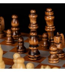 Ahşap Kutulu Matara Setli Satranç Takımı