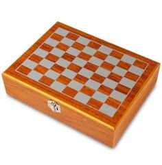 Ahşap Kutulu Matara Setli Satranç Takımı