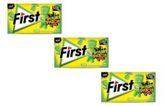First Sour Patch Kids Lime Misket Limonu Aromalı Şekersiz Sakız 27 g - 3'lü Paket