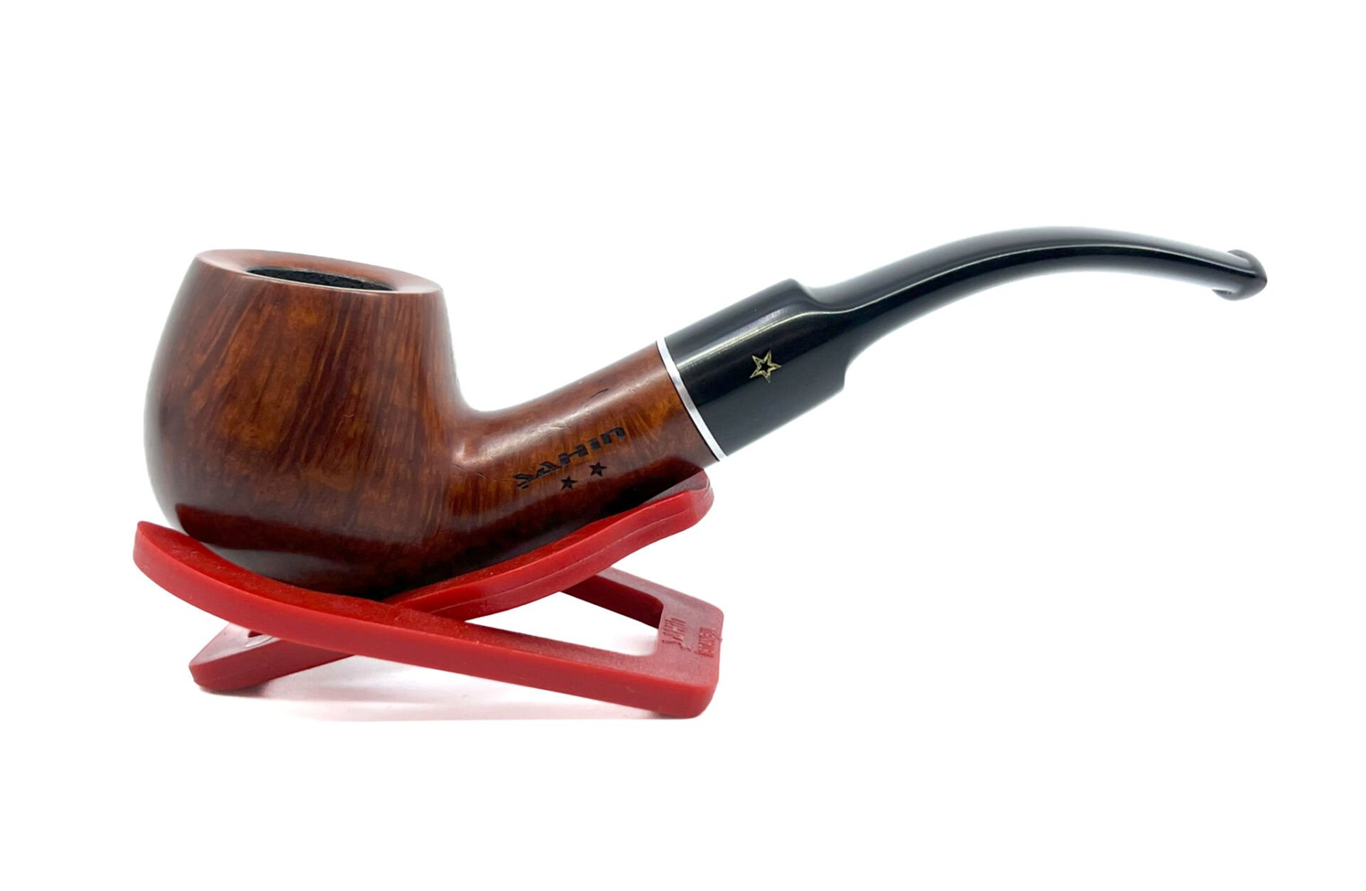 Şahin Sarı Yıldız 170 9mm. Filtreli Ebonit Saplı Pipo 237210