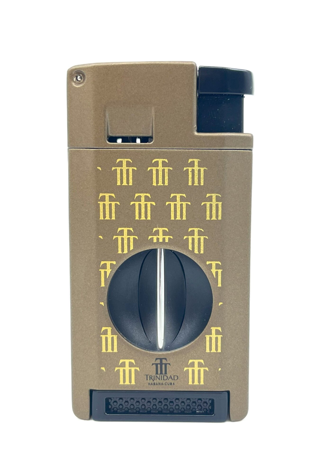 Trinidad Habana-Cuba Çift Torch Puro Çakmağı V-Cut Puro Kesicili - Kahverengi