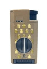 Trinidad Habana-Cuba Çift Torch Puro Çakmağı V-Cut Puro Kesicili - Kahverengi