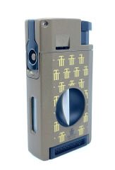 Trinidad Habana-Cuba Çift Torch Puro Çakmağı V-Cut Puro Kesicili - Kahverengi