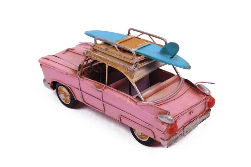 Dekoratif Metal Klasik Araba Çerçeveli Biblo