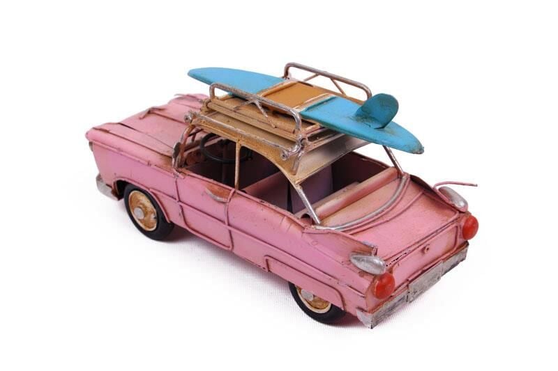 Dekoratif Metal Klasik Araba Çerçeveli Biblo