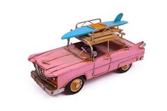 Dekoratif Metal Klasik Araba Çerçeveli Biblo