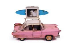 Dekoratif Metal Klasik Araba Çerçeveli Biblo