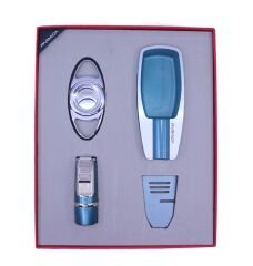 Parmida Puro Seti 4'lü - Çakmak Küllük Kesici Sehpa (Turkuaz)