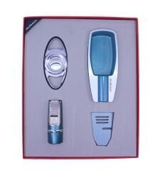 Parmida Puro Seti 4'lü - Çakmak Küllük Kesici Sehpa (Turkuaz)