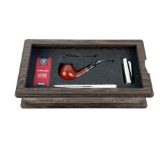 Özel Ahşap Kutusunda Şahin Pipo Seti Model - 1
