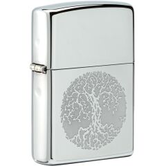 Zippo Tree Of Life High Polish Chrome Dizayn Çakmak