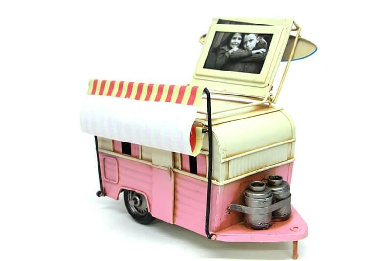 Dekoratif Metal Karavan Çerçeveli Tenteli Biblo