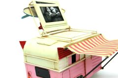 Dekoratif Metal Karavan Çerçeveli Tenteli Biblo