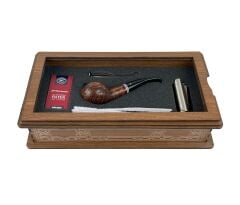 Özel Ahşap Kutusunda Şahin Pipo Seti Model - 3