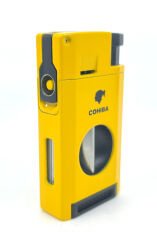Cohiba Çift Torch Jet Alev Puro Çakmağı V-Cut Puro Kesicili - Sarı