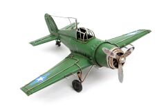 Dekoratif Metal Uçak Biblo