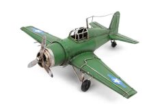 Dekoratif Metal Uçak Biblo