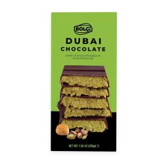 Bolçi Dubai Çikolatası Fıstıklı Kadayıf Dolgulu Bitter Çikolata 200 g