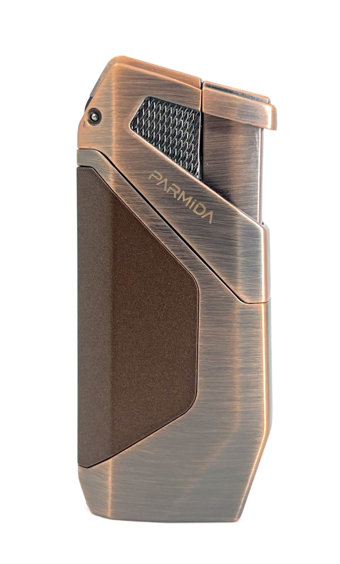 Parmida Çift Torch Jet Alev Puro Çakmağı - Kahve/Bronz