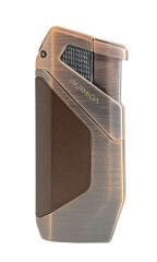 Parmida Çift Torch Jet Alev Puro Çakmağı - Kahve/Bronz
